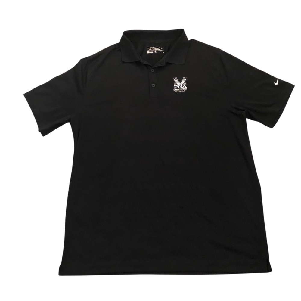 Nike Golf Dri-Fit Black Polo with PGA Championship Valhalla Embroidery Size XL
